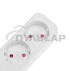 Удлинитель Rexant STANDARD 3 гнезда, 1,5м, 2х1,0мм², б/з, белый