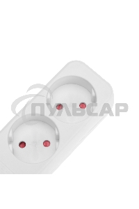 Удлинитель Rexant STANDARD 3 гнезда, 1,5м, 2х1,0мм², б/з, белый