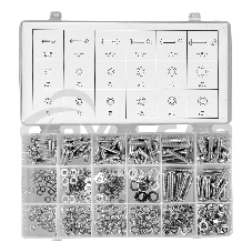 Набор винтов СИБРТЕХ, гаек, шайб, 420 предм. СИБРТЕХ 47617