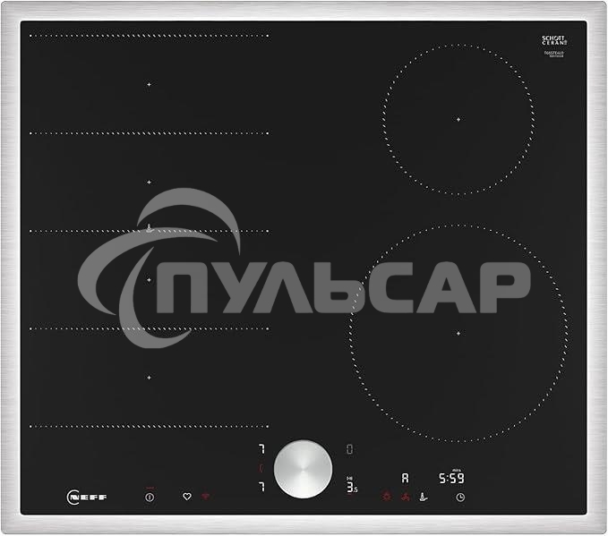 Индукционная варочная панель Neff T66STE4L0 черный/нержавеющая сталь