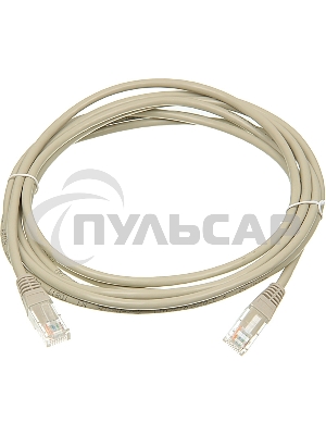 Патч-корд Lanmaster UTP TWT-45-45-3.0-GY вилка RJ-45-вилка RJ-45 кат.5е 3м серый ПВХ