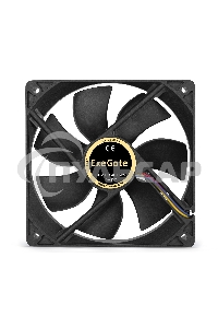 Вентилятор для корпуса ExeGate E12025S4P-PWM черный, 120 мм, 1500 об/мин, 25 дБ, 4 pin