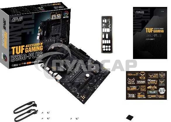 Материнская плата ASUS TUF GAMING B550-PLUS, AM4, AMD B550, 4xDDR4, 6xSATA, 2xM.2, 1xPCIe 4.0 x16, 1xPCIe 3.0 x16, 3xPCIe x1, 1xHDMI, 1xDP, 1x 2.5Gb LAN, 4xUSB-A 3.2 Gen 1, 1xUSB-A 3.2 Gen 2, 2xUSB-A 2.0, 1xUSB-C 3.2 Gen 2, 5x3.5 мм, 7.1, ATX
