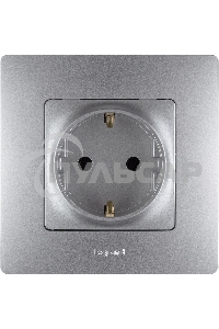 Розетка 2К+З, немецкий стандарт, винтовые зажимы, 16А, 250В~, Etika, алюминий Розетка 2К+З, немецкий стандарт, винтовые зажимы, 16А, 250В~, Etika, алюминий