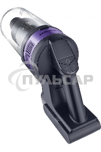 Пылесос вертикальный Samsung VS15A6031R4/EV фиолетовый/черный, питание от аккумулятора, 150 Вт, уборка сухая, пылесборник 0.8 л, работа от АКБ max 40 мин.