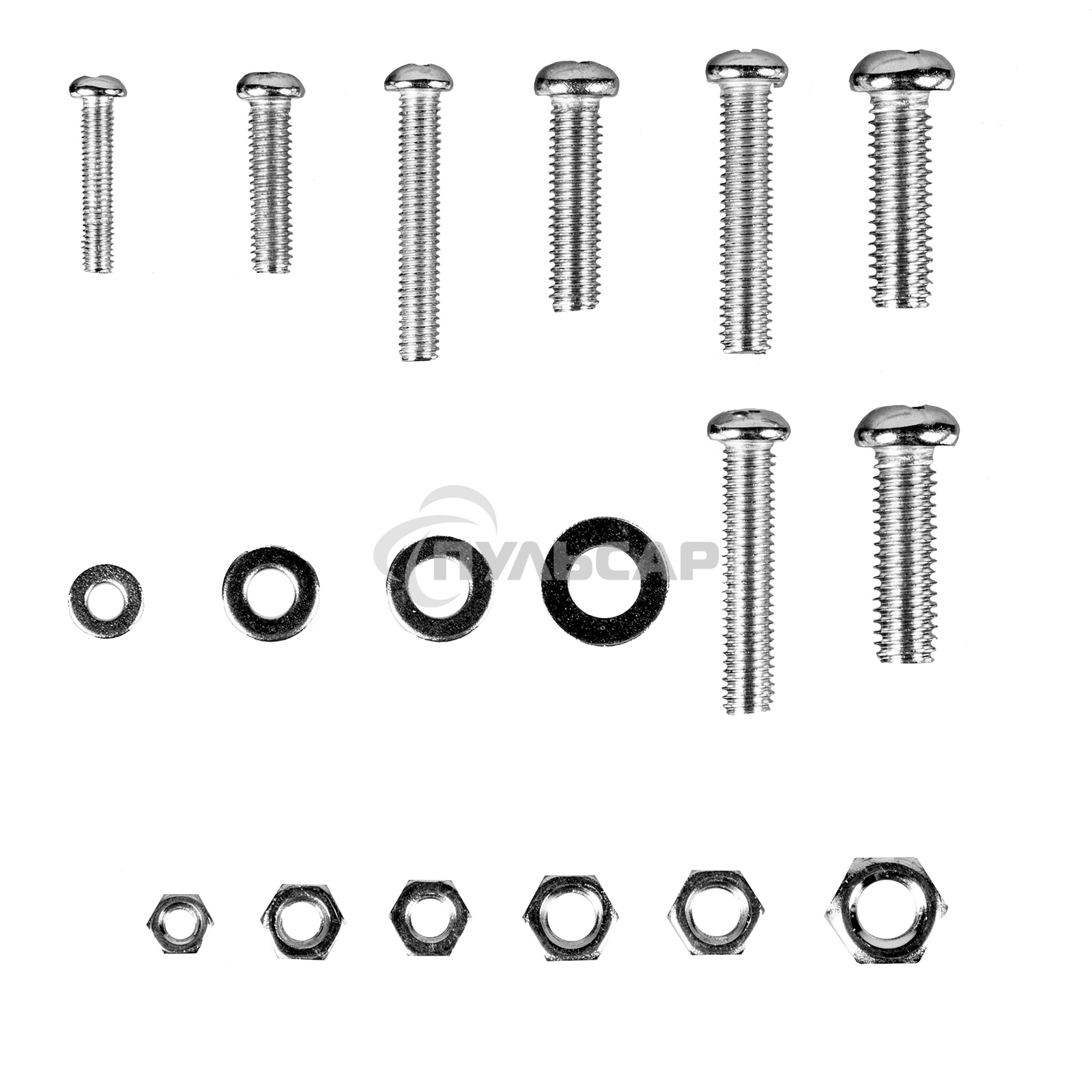 Набор винтов СИБРТЕХ, гаек, шайб, 420 предм. СИБРТЕХ 47617