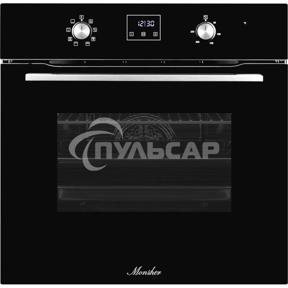 Встраиваемый духовой шкаф MOE 6183 B 60 см, 8 режимов, High-Tech, 70 л, гидролизная очистка, черный