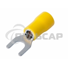 Наконечник вилочный изолированный 5.3 мм 4-6 мм² (НВи 6.0-5/НВи 5,5-5) желтый Rexant