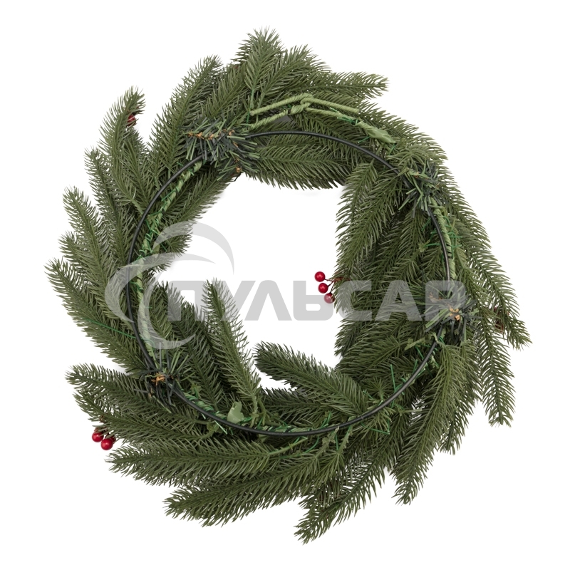 Еловый венок с ягодами Neon-night Ø 45 см, литой