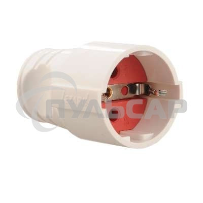 Штепсель с заземл. бел. Lezard 715-0701-607