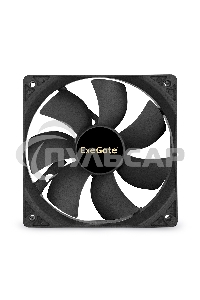 Вентилятор для корпуса ExeGate E12025S4P-PWM черный, 120 мм, 1500 об/мин, 25 дБ, 4 pin