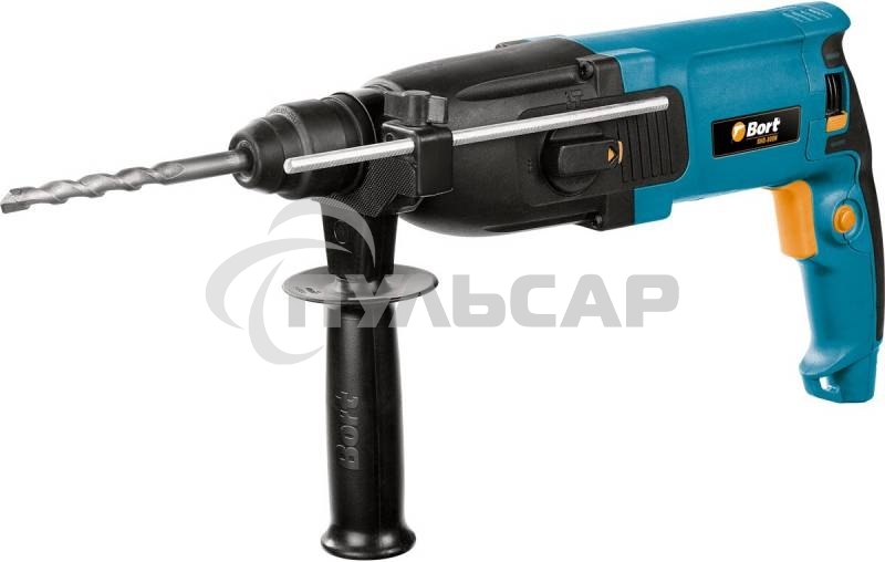 Перфоратор электрический Bort BHD-800N (мощность 900 Вт; скорость вращения 0-900 об/мин; сила удара 3,5 Дж; патрон SDS+; набор аксессуаров 10 шт)