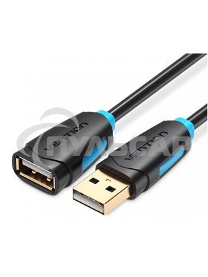 Кабель-удлинитель Vention USB 2.0 AM/AF - 3 м черный (CBCBI)
