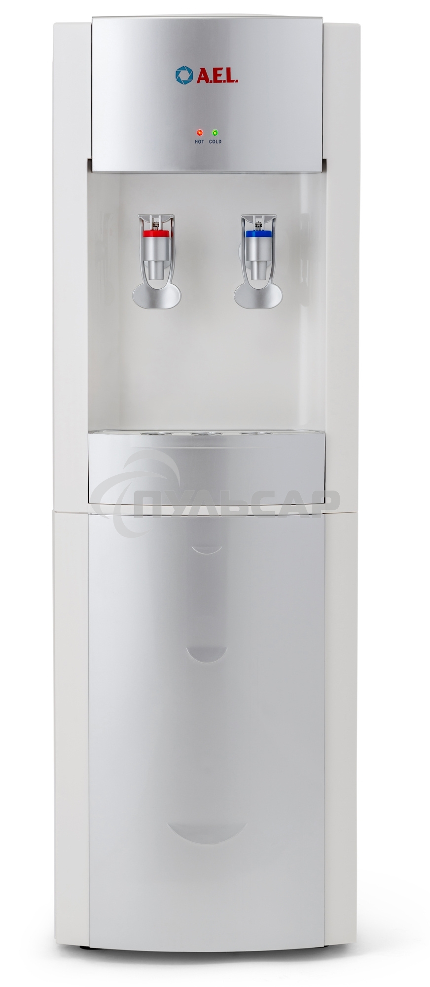 Кулер AEL LD-AEL-28 напольный электронный белый/серебристый