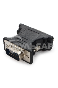 Переходник Cablexpert VGA-DVI, 15M/25F, черный, пакет (A-VGAM-DVIF-01)