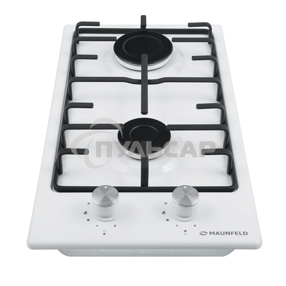 Газовая варочная панель Maunfeld EGHE.32.3EW/G Домино, • Тип: газовая 30см • Тип установки: независимая • Управление: фронтальное, переключатели поворотные • Нагревательный элемент: конфорка, 2шт • Мощность конфорок, Вт: 2600, 1700 • Материал исполнения: 