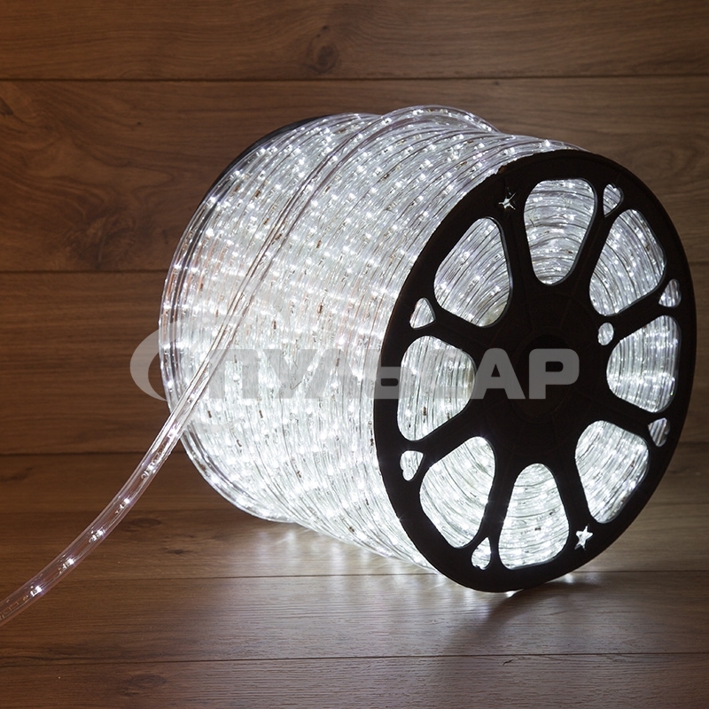 Дюралайт Neon-night LED, свечение с динамикой (3W) - белый, 36 LED/м, бухта 100м