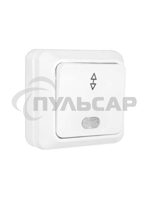 Выключатель проходной 1-кл. ОП Олимп 10А IP20 с индик. белый Universal О0125