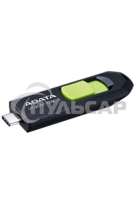 Флешка USB ADATA UC300 (ACHO-UC300-128G-RBK/GN), 128 Gb, Type-C USB 3.2, R/W 100/30, черный/зеленый