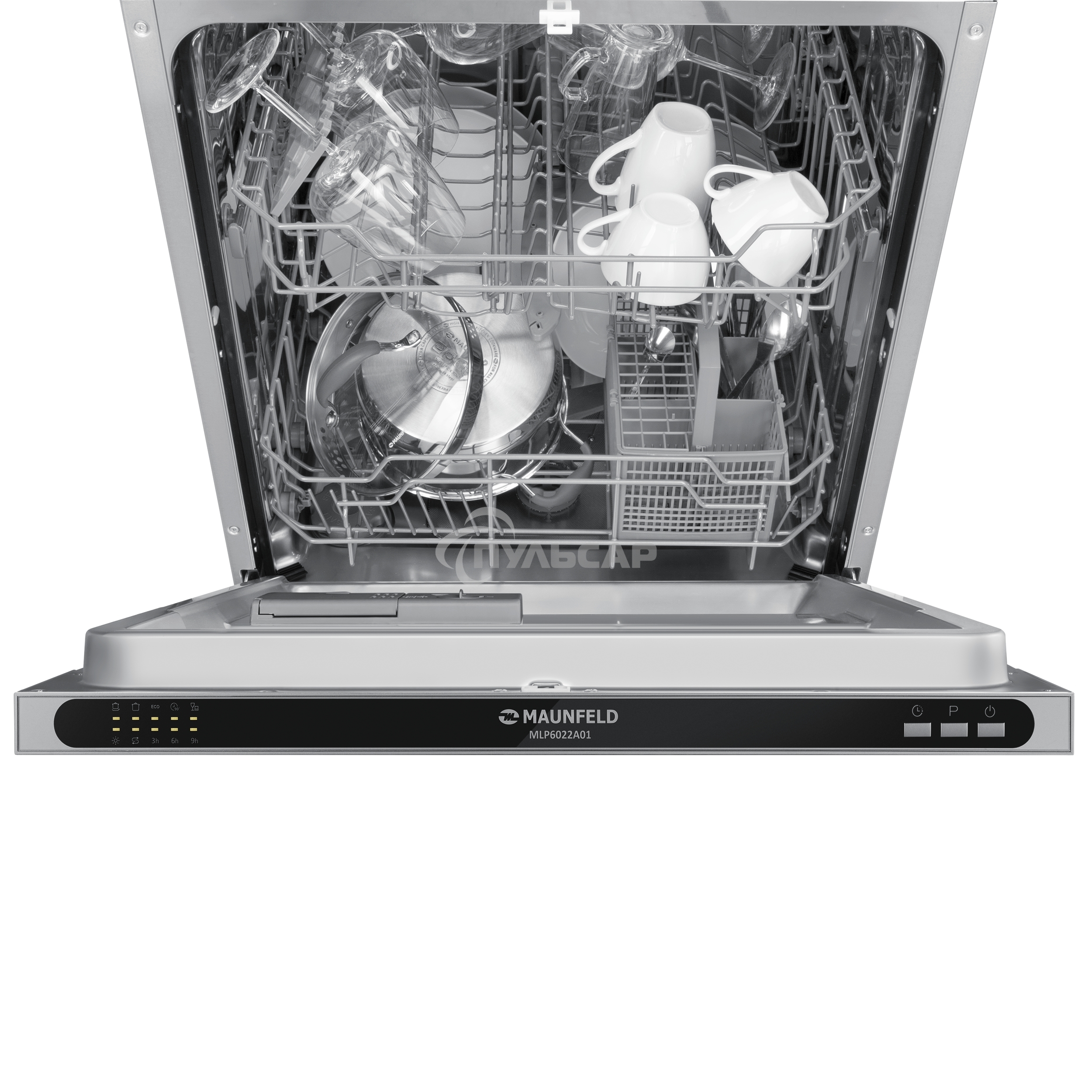 Встраиваемая посудомоечная машина Maunfeld MLP6022A01, черный, 59.8 см, 12 компл., 49 дБ, класс A++