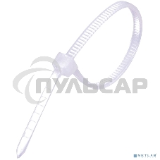 Стяжка нейлоновая Exegate EX253846RUS неоткрывающаяся CV-100W, 100мм, упак. 100шт белая