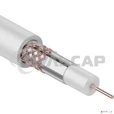 Кабель коаксиальный Rexant RG-59U+Cu, 75 Ом, Cu/Al/Cu, 64%, бухта 305 м, белый