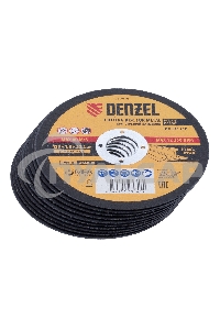 Круг отрезной по металлу Denzel WA60TBF 125х1.0х22.2мм в метал.банке, 10шт. 737610