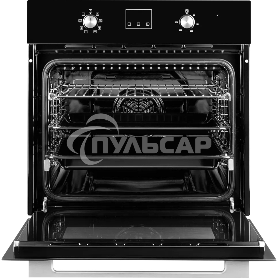 Встраиваемый духовой шкаф MOE 6183 B 60 см, 8 режимов, High-Tech, 70 л, гидролизная очистка, черный