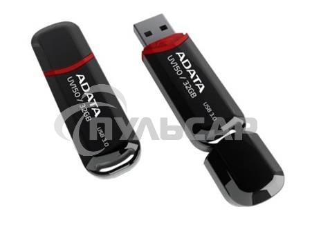 Флешка USB ADATA UV150 (AUV150-64G-RBK), 64 Gb, USB 3.0, R/W 100/40, черный