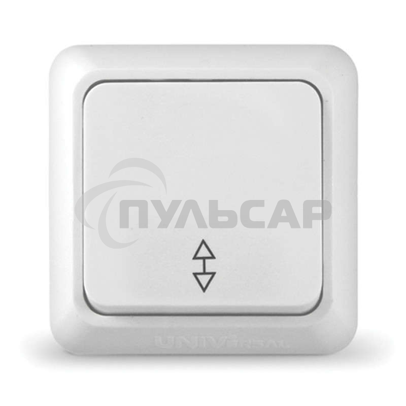 Выключатель проходной 1-кл. ОП Олимп 10А IP20 белый Universal О0025