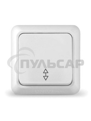 Выключатель проходной 1-кл. ОП Олимп 10А IP20 белый Universal О0025