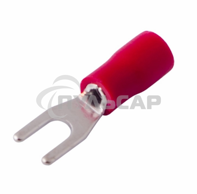 Наконечник вилочный изолированный 3.2 мм 0.5-1.5 мм² (НВи 1.5-3/НВи 1,25-3) красный Rexant