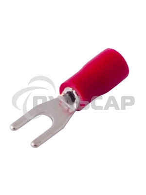 Наконечник вилочный изолированный 3.2 мм 0.5-1.5 мм² (НВи 1.5-3/НВи 1,25-3) красный Rexant