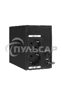 Источник бесперебойного питания ExeGate Power Smart ULB-500.LCD.AVR.2SH 500VA/300W, LCD, AVR, 2*Schuko, металлический корпус, черный