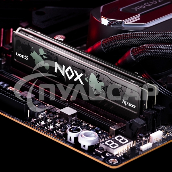 Оперативная память Apacer Nox, DDR5, 16Gb (1x16 Gb), 5600 MHz, CL40, DIMM, радиатор, серый, черный