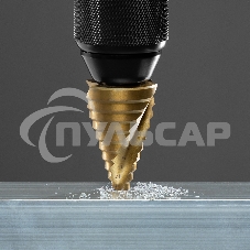 Сверло Matrix ступенчатое 9-12-15-18-21-24-27-30-33-36мм hss спиральный профиль шестигранный