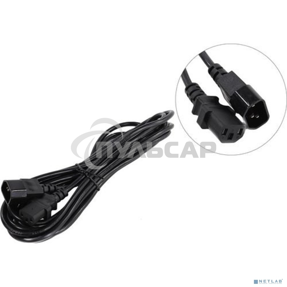 Кабель монитор-компьютер (UPS->уст-во) ExeGate Special EC-5S (С13->С14) 3*0.75, CCA, 5м