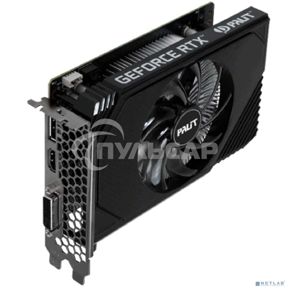 Видеокарта Palit RTX 3050 STORMX OC 6Gb NVIDIA GeForce RTX 3050 6Gb PCI-E 4.0 96bit GDDR6 1042/14000 DVIx1 HDMIx1 DPx1 HDCP Ret
