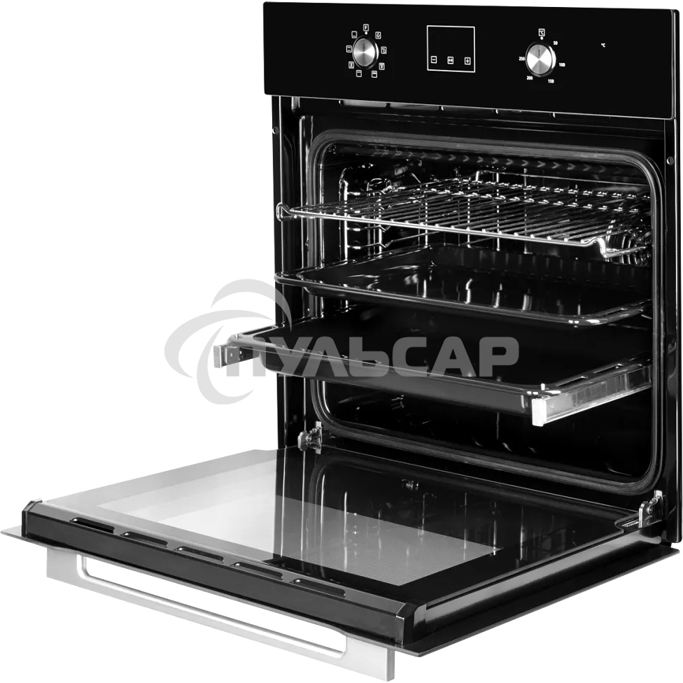 Встраиваемый духовой шкаф MOE 6183 B 60 см, 8 режимов, High-Tech, 70 л, гидролизная очистка, черный