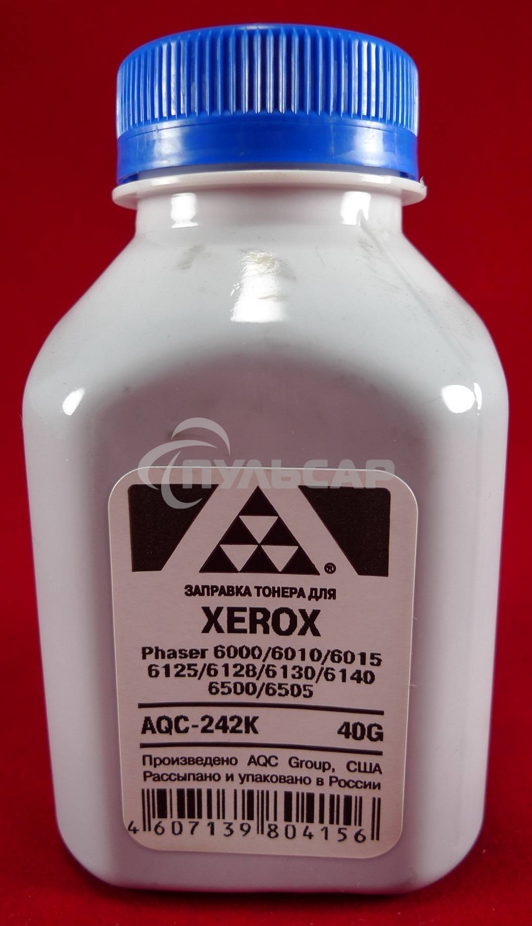 Тонер XEROX Phaser 6000/6010/6015/6125/6128/6130/6140/6500/6505 черный, (фл.40г.) AQC фас. России