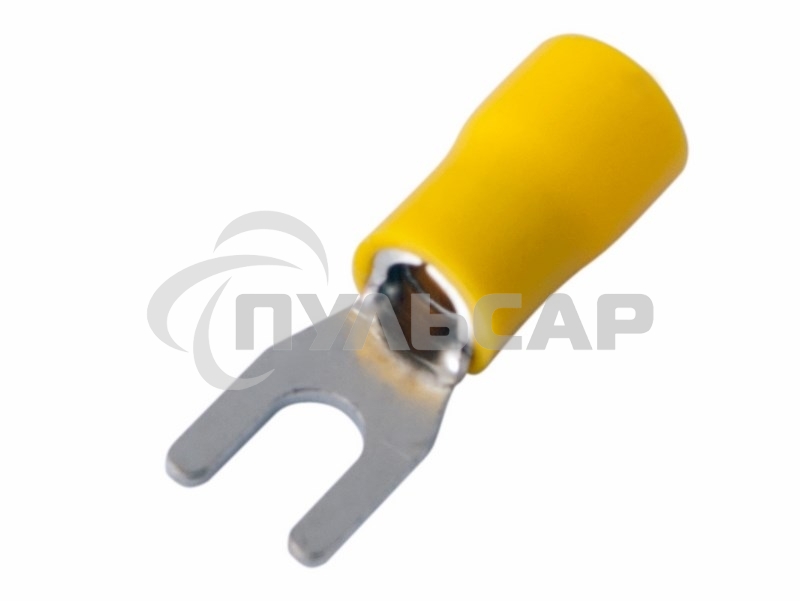 Наконечник вилочный изолированный 4.3 мм 4-6 мм  (НВи 6.0-4/НВи 5,5-4) желтый 08-0151 Rexant