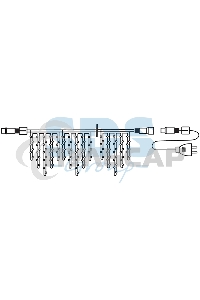 Гирлянда Neon-night Айсикл (бахрома) светодиодный, 4,8 х 0,6 м, прозрачный провод, 230 В, диоды белые, 176 LED