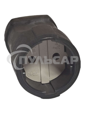 Штепсель без заземл. ПВХ-облив черный UNIVersal ОА0150