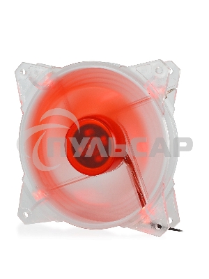 Вентилятор для корпуса Crown CMCF-12025S-1210 прозрачный/красный, 120 мм, 1650 об/мин, 28 дБ, 3 pin