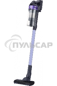 Пылесос вертикальный Samsung VS15A6031R4/EV фиолетовый/черный, питание от аккумулятора, 150 Вт, уборка сухая, пылесборник 0.8 л, работа от АКБ max 40 мин.
