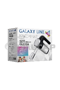 Миксер электрический Galaxy Line GL 2226, черный с серебристым, ручной, 700 Вт, 5 скоростей + режим 