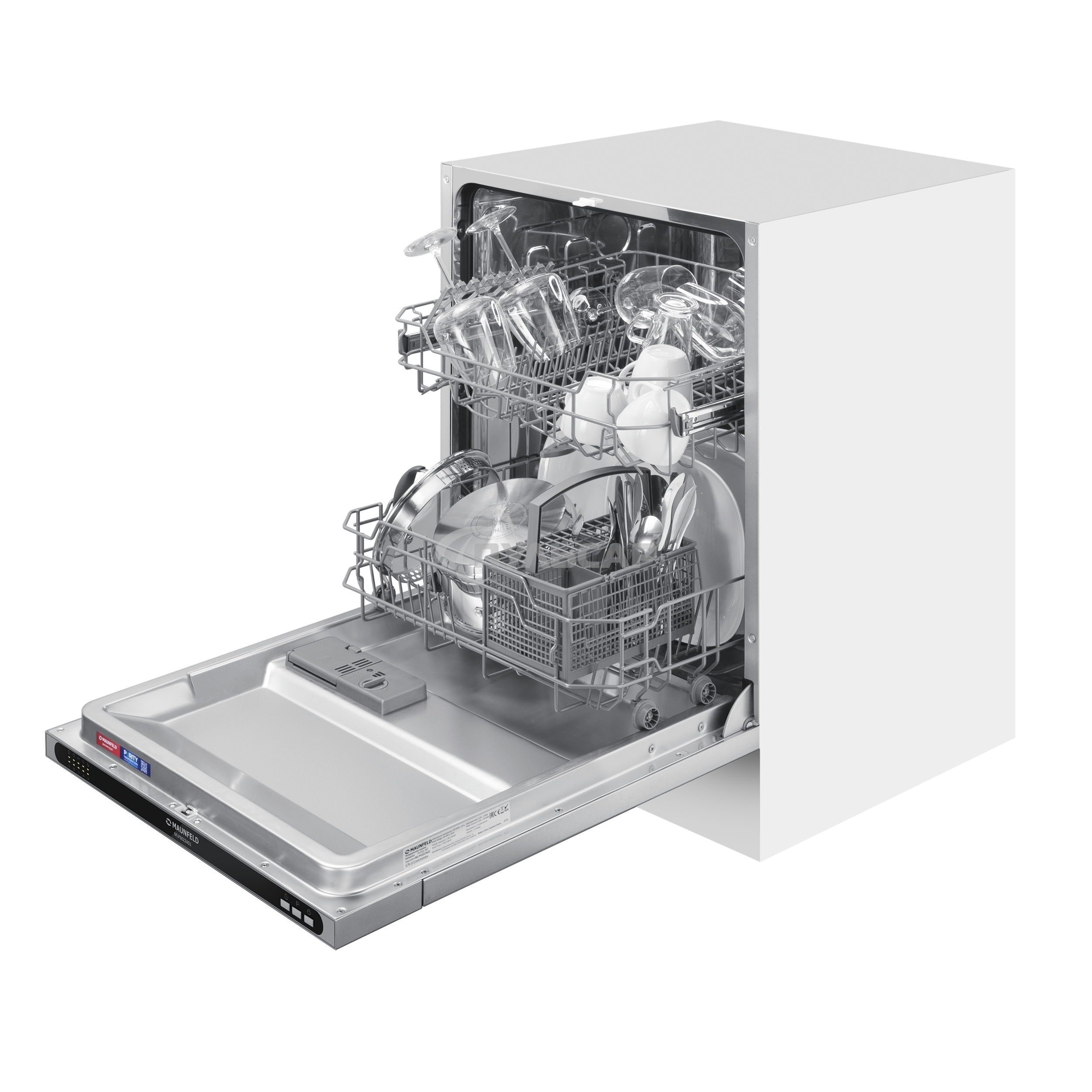Встраиваемая посудомоечная машина Maunfeld MLP6022A01, черный, 59.8 см, 12 компл., 49 дБ, класс A++