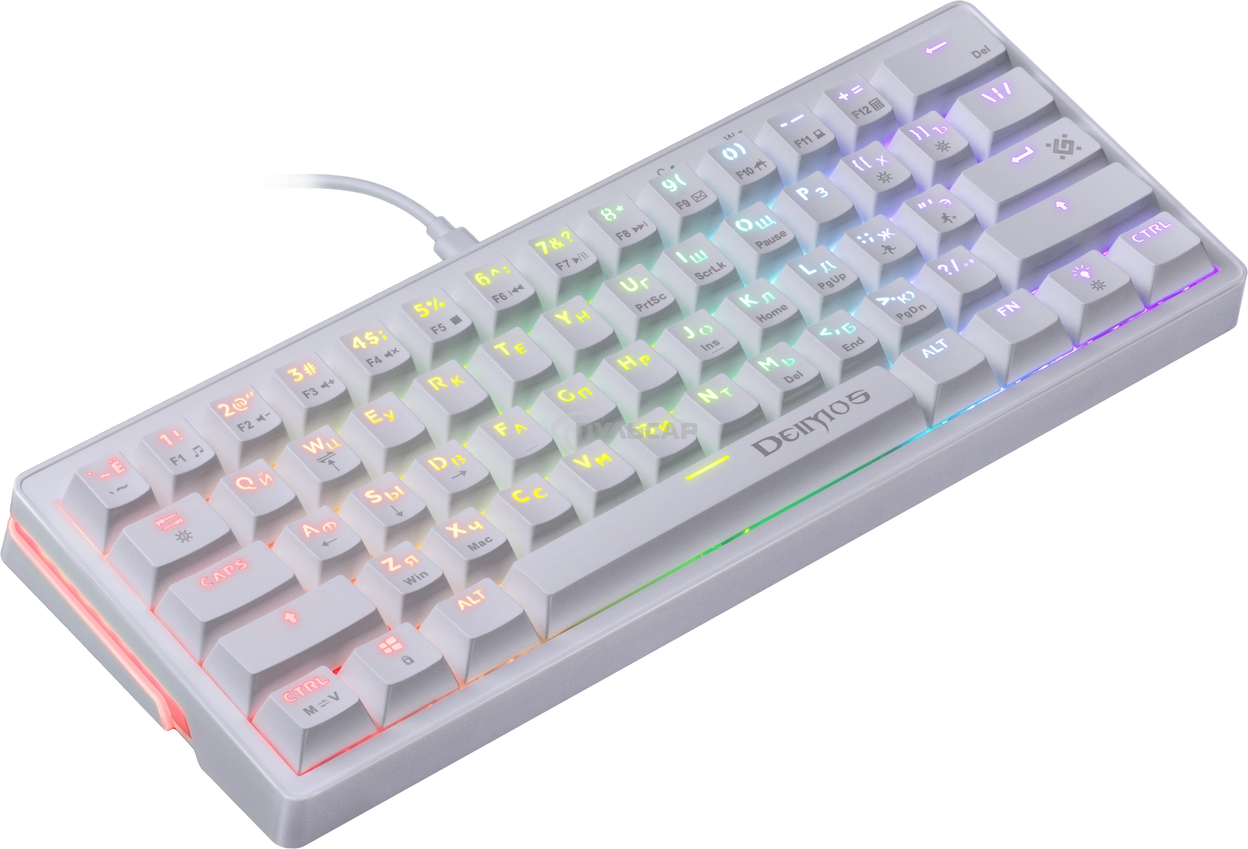 Клавиатура проводная Defender Deimos GK-303, USB, белый