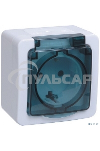 Розетка Iek ERMP12-K03-16-54-EC РСб20-3-ГПБд роз 1м с з/к о/у IP54 (цвет крышки:дымчатый) ГЕРМЕС PLUS