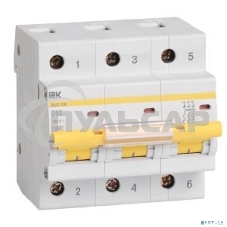 Выключатель автоматический модульный 3п D 100А 10кА ВА47-100 ИЭК MVA40-3-100-D